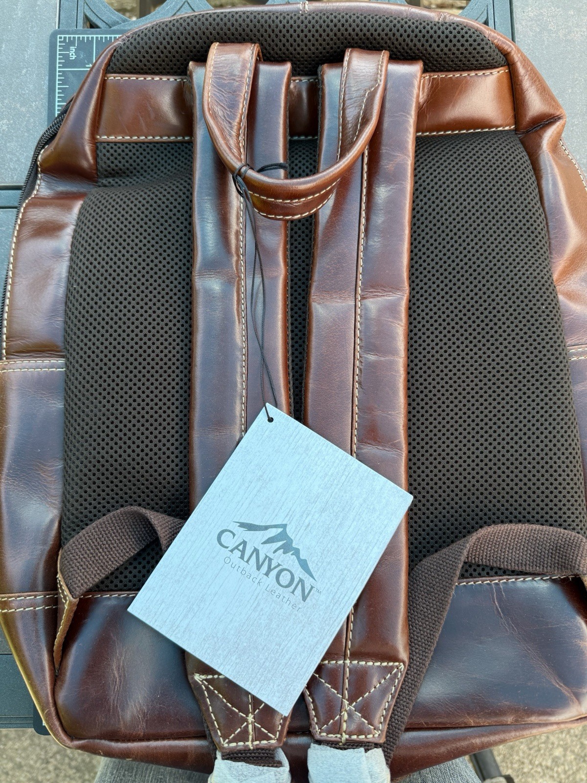 🔥Canyon Outback Brown Leather Backpack/Travel Bag CY-206 NEW