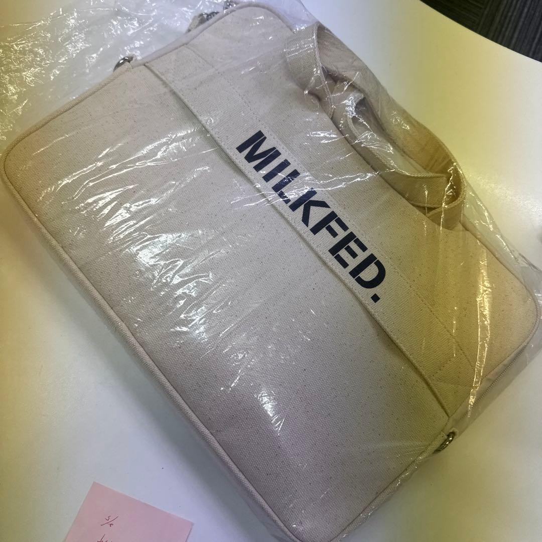 MilkFed Canvas Shoulder Bag Beige, 14x10in Laptop Bag Used
