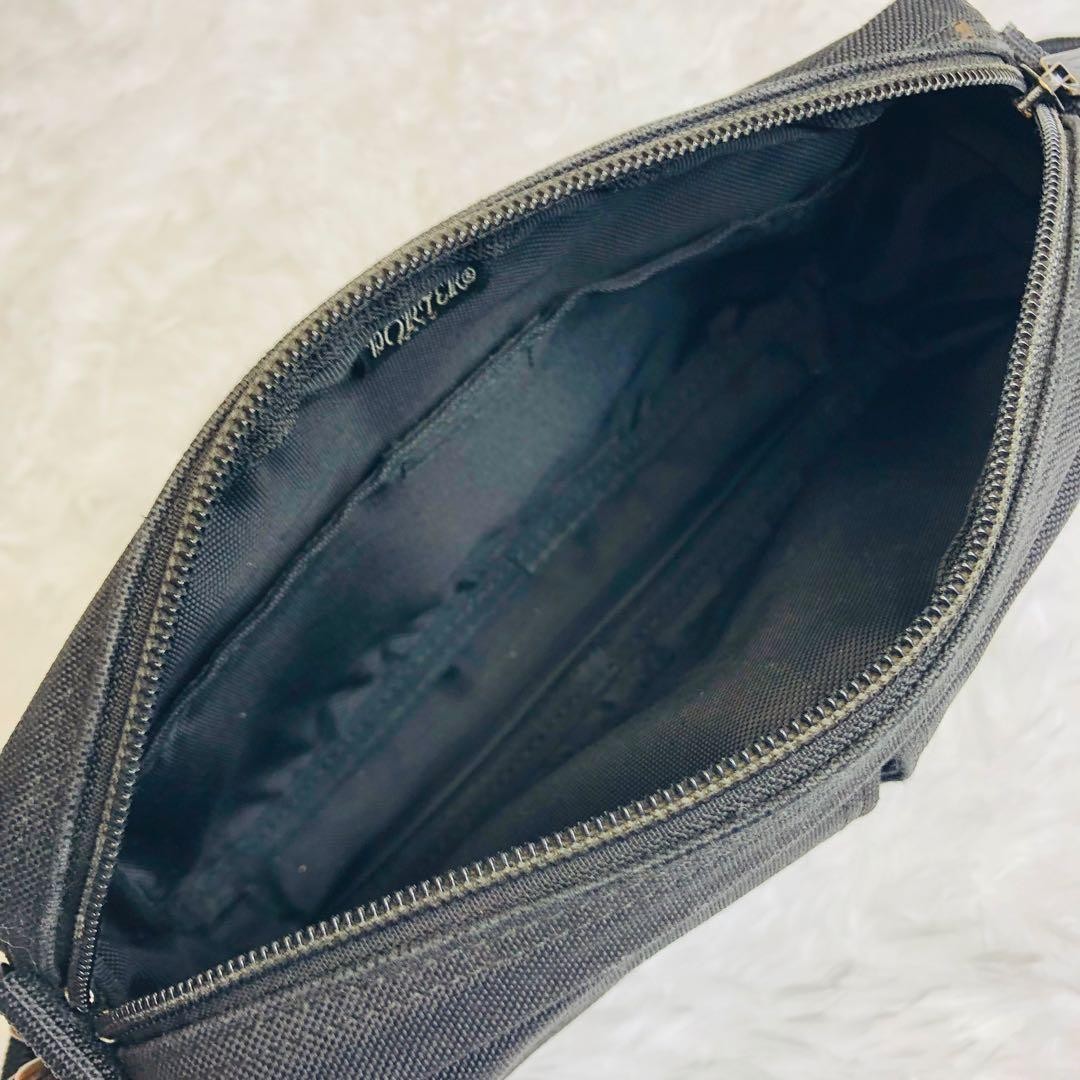 Authentic Yoshida Kaban PORTER Collab Men’s Shoulder Bag 14cm x 23cm Black Fabri