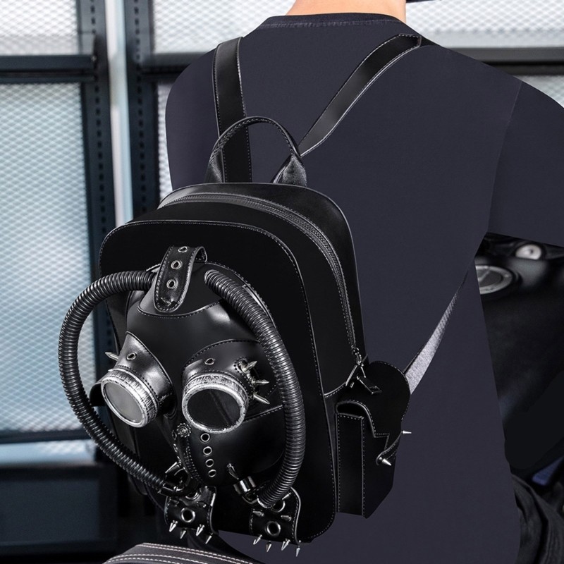 Punk Rivets Backpacks,Casual Daypack Backpacks for Men Women,Laptop Bag Gift