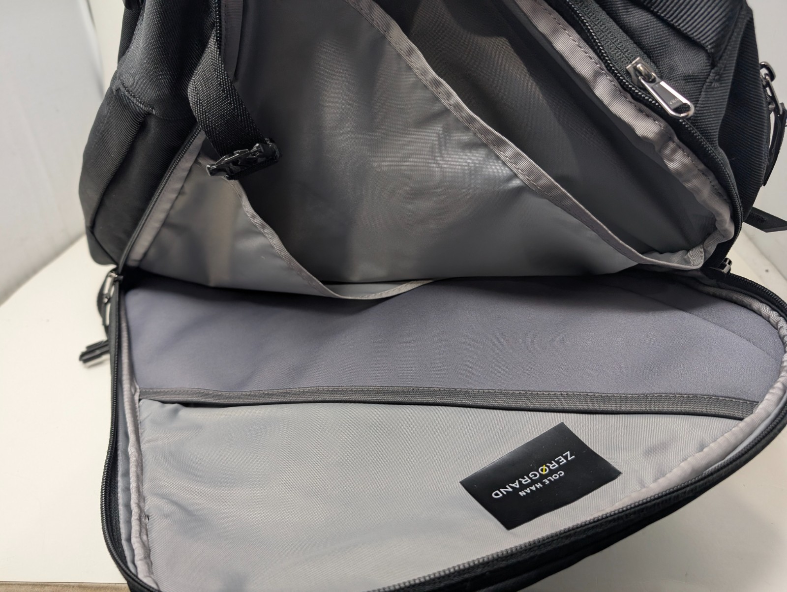 Cole Haan Zerogrand Black Backpack Travel Laptop Bag (74)