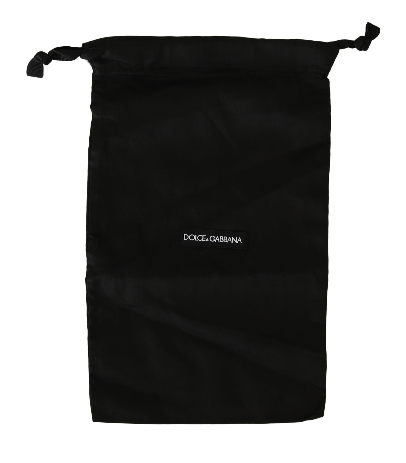 DOLCE & GABBANA Dustbag Cover Bag Cotton Black Drawstring Medium 30cm x 20cm