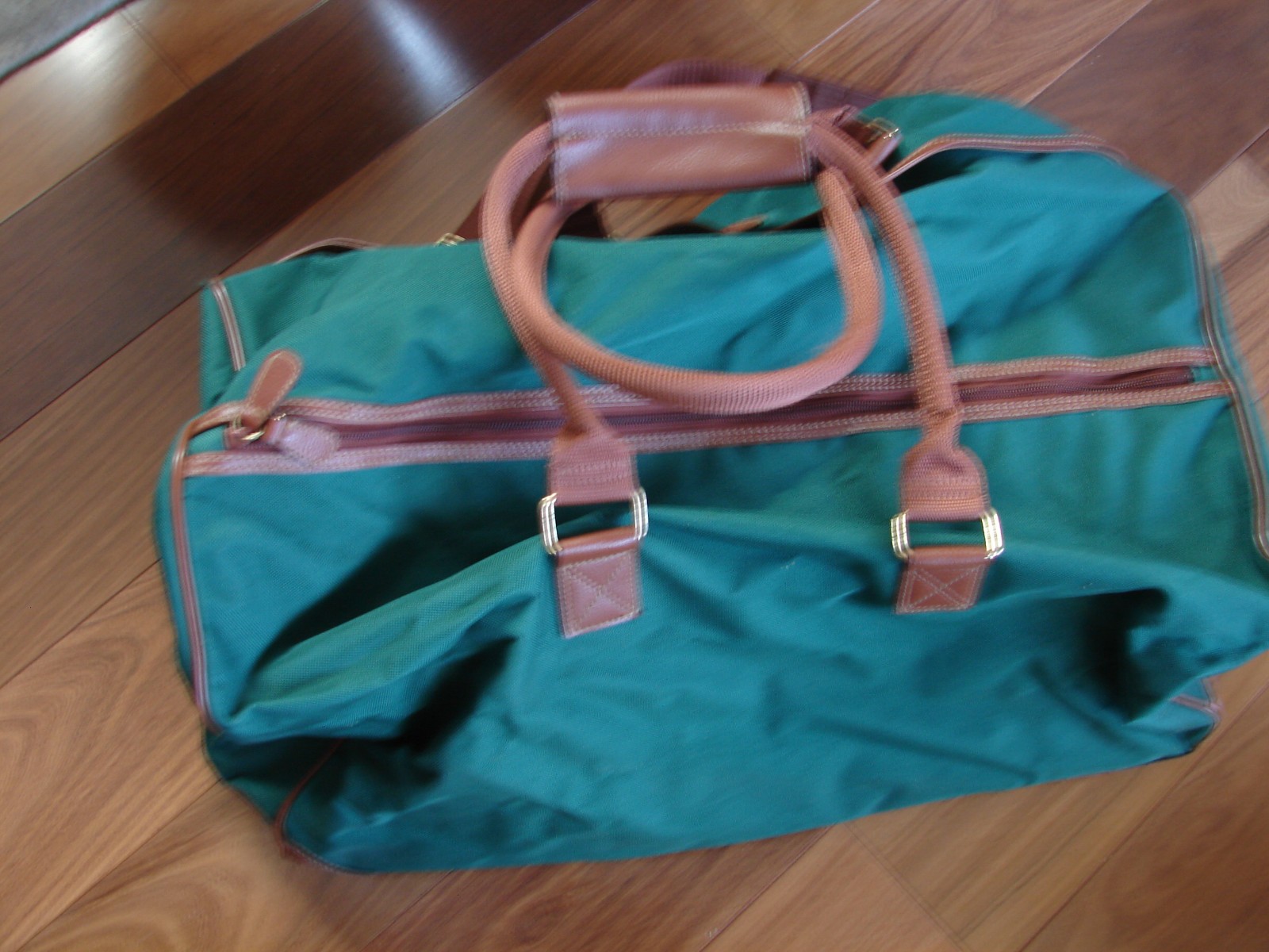 Vintage Polo Ralph Lauren Green Canvas Duffle Bag Large 21x12x11