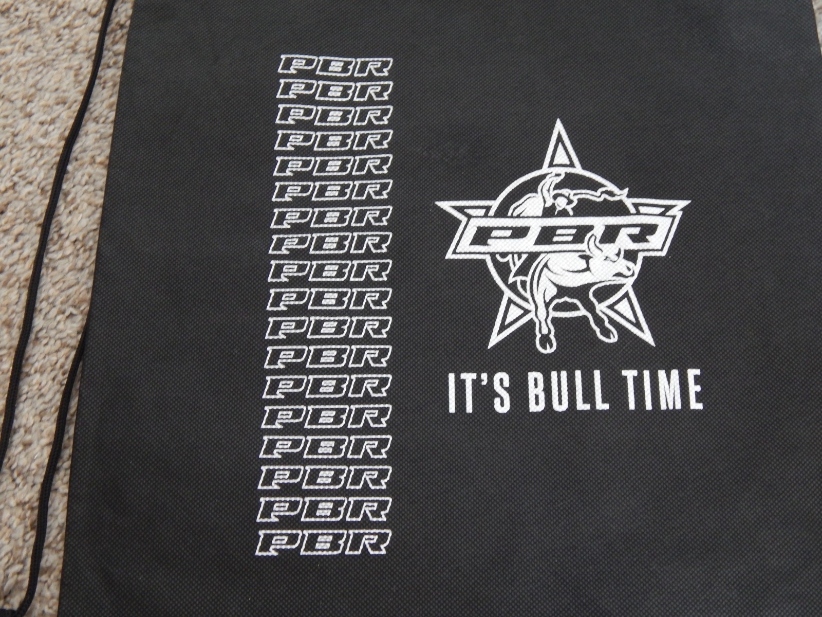 PBR Professional Bull Riders Drawstring Bag Tote Eco Friendly Reusable 16 X 13