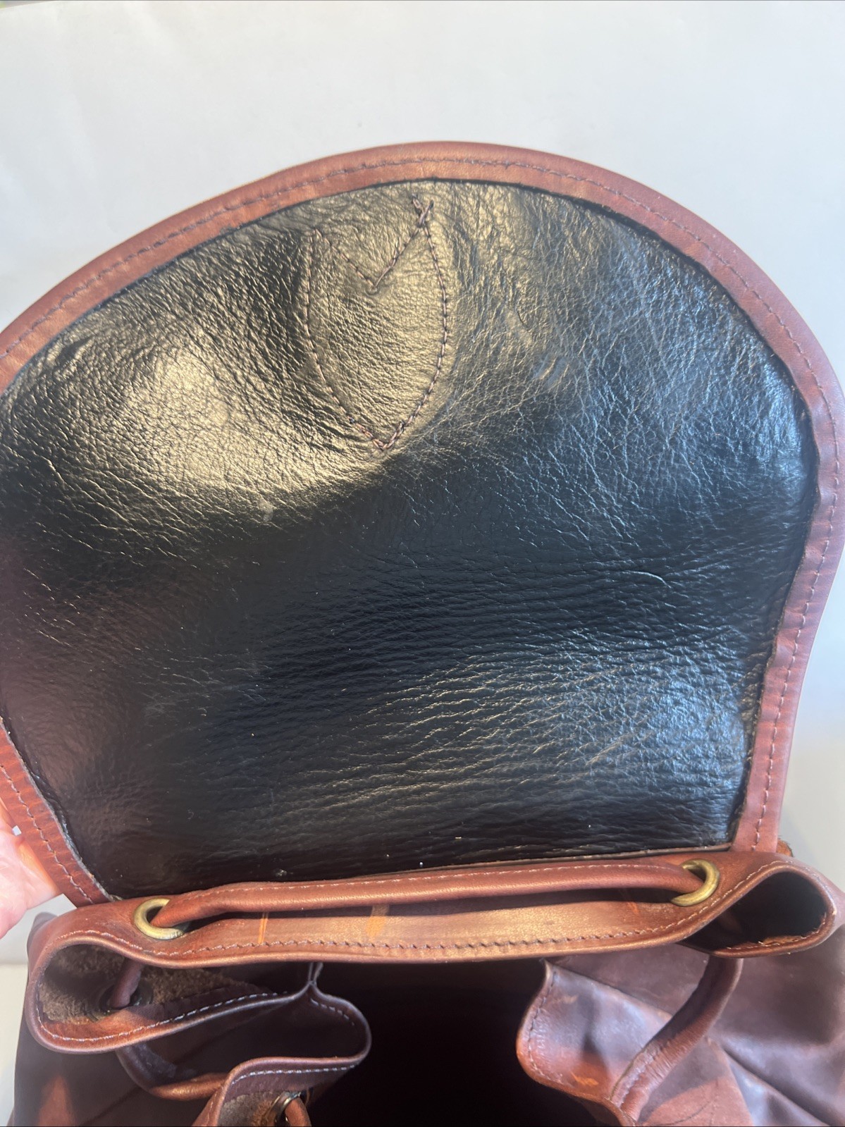 Custom Hide Genuine Leather Brown Rucksack Original Backpack Made In USA $669