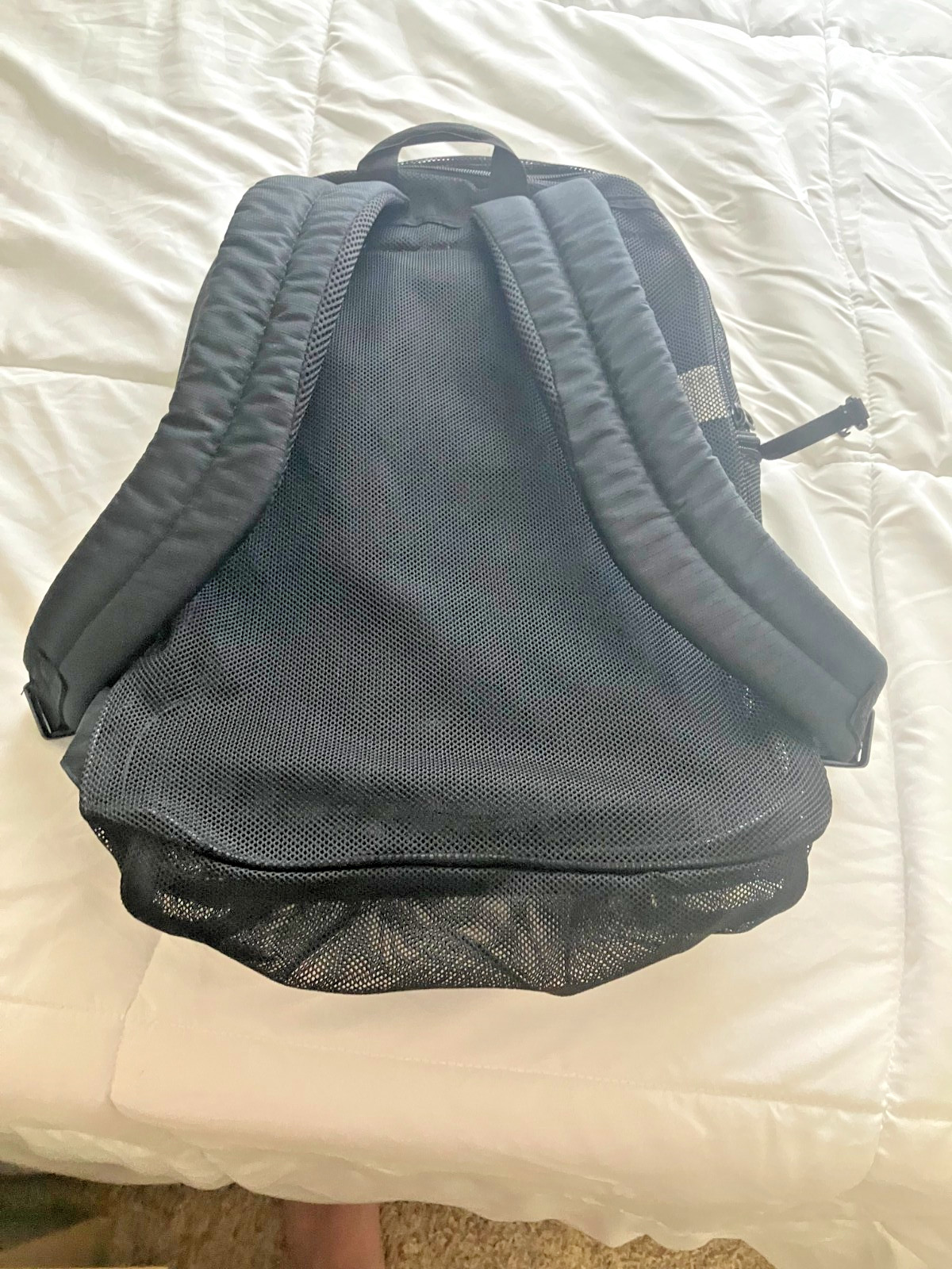 Nike Brasilia Mesh Backpack One Size Black New BA6050-010 Preowned