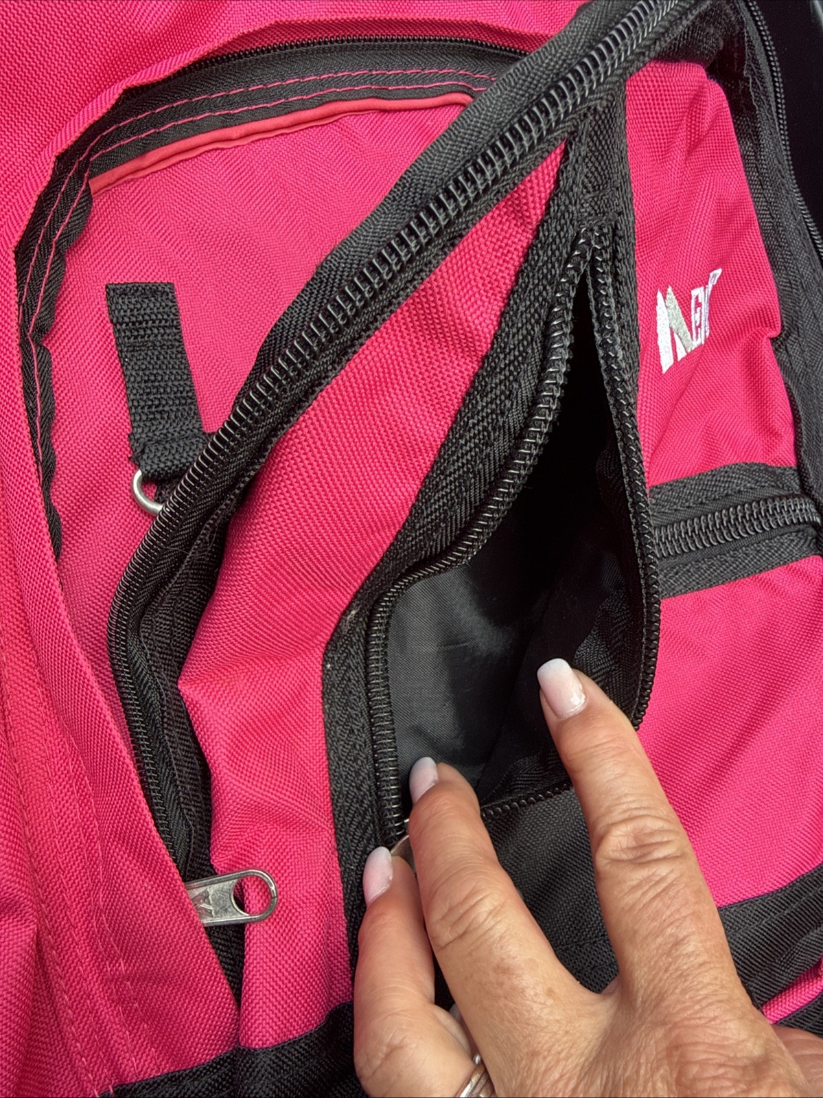 Everest Double Main Compartment Backpack – Pink/Black