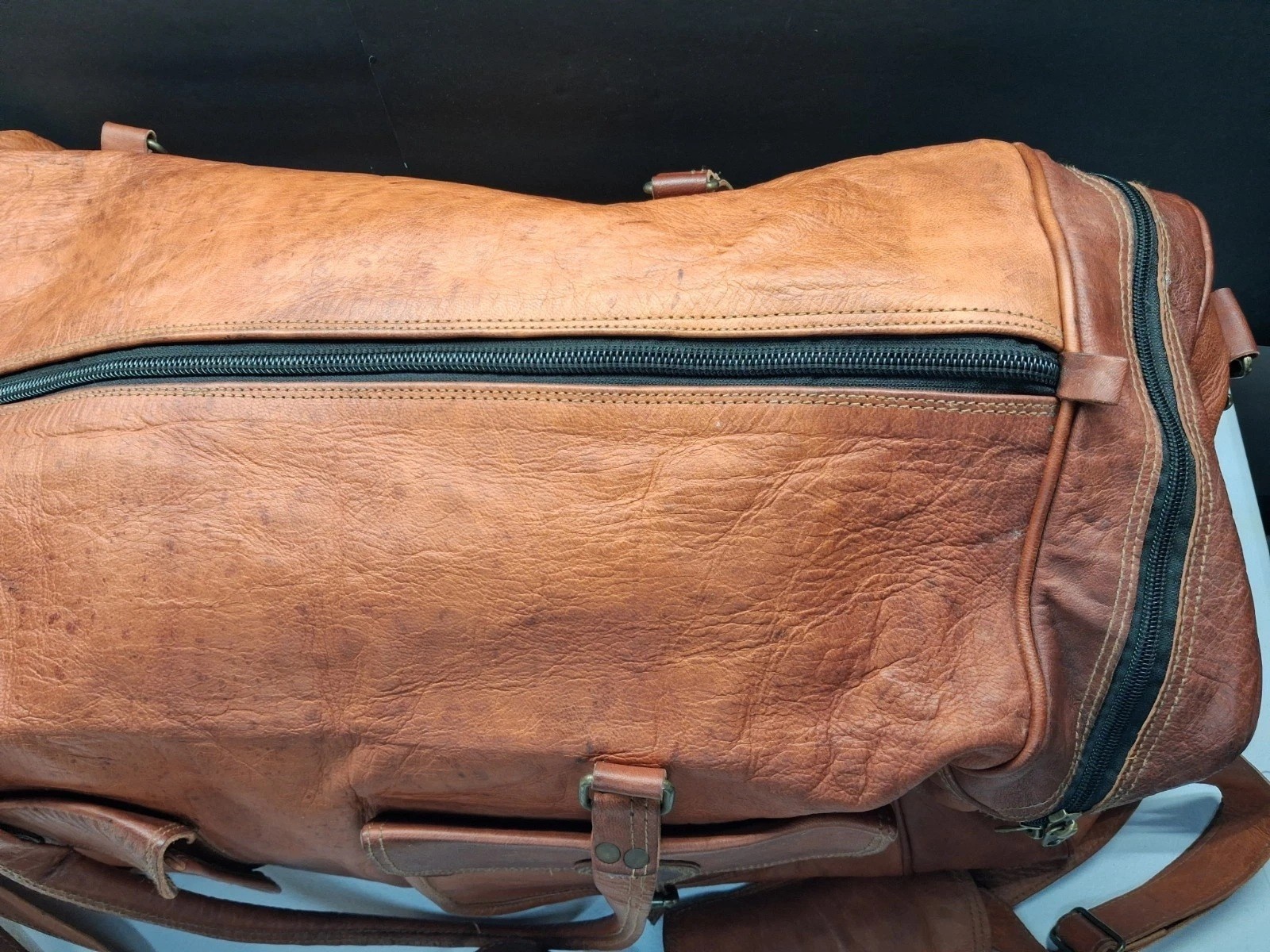Komal’s Passion Leather 32″ Duffle Bag Adjustable Strap Multi Pocket
