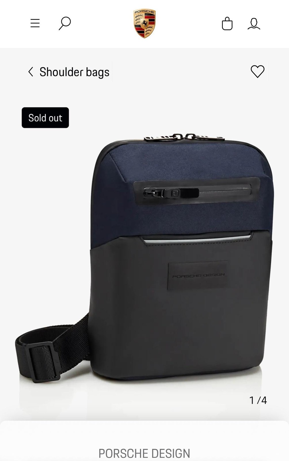 Porsche Design Urban Eco Shoulder Bag Navy Black Crossbody Recycled Fabric
