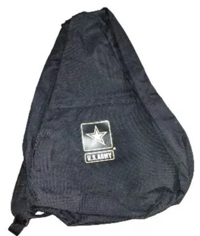 Army Logo Shoulder Backpack Black 2 Broken Zipper Pulls 3 Compartments