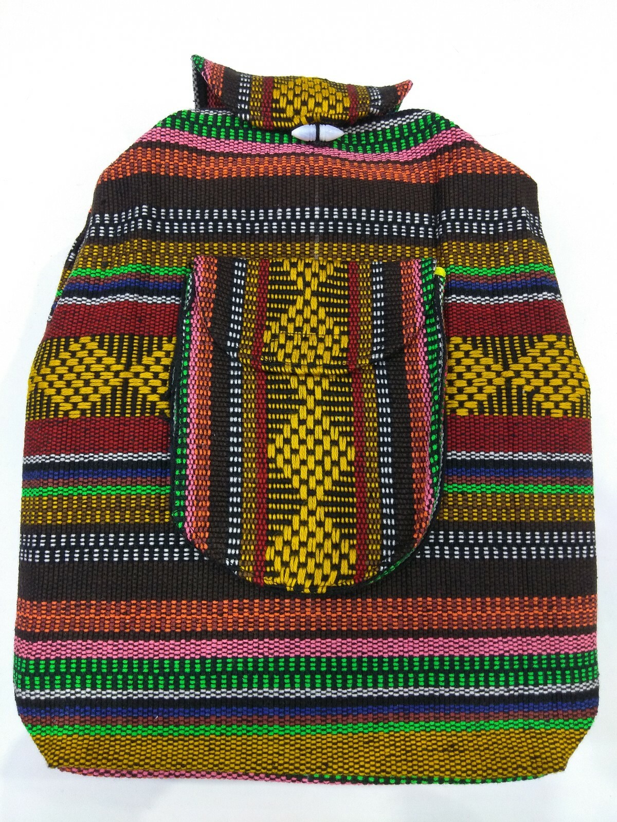 Authentic RASTA Bag Beach Hippie Baja Ethnic Unisex Backpack Made in Mexico 12