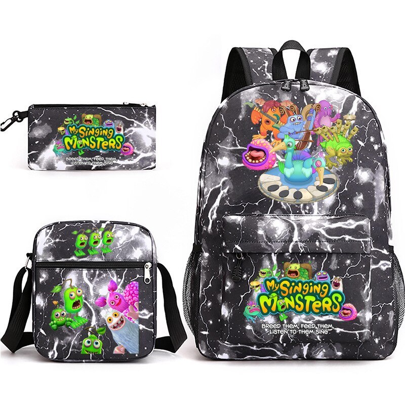 My Singing Monsters Backpack Satchel Shoulder Bag Pencil Case 3pcs kid gift