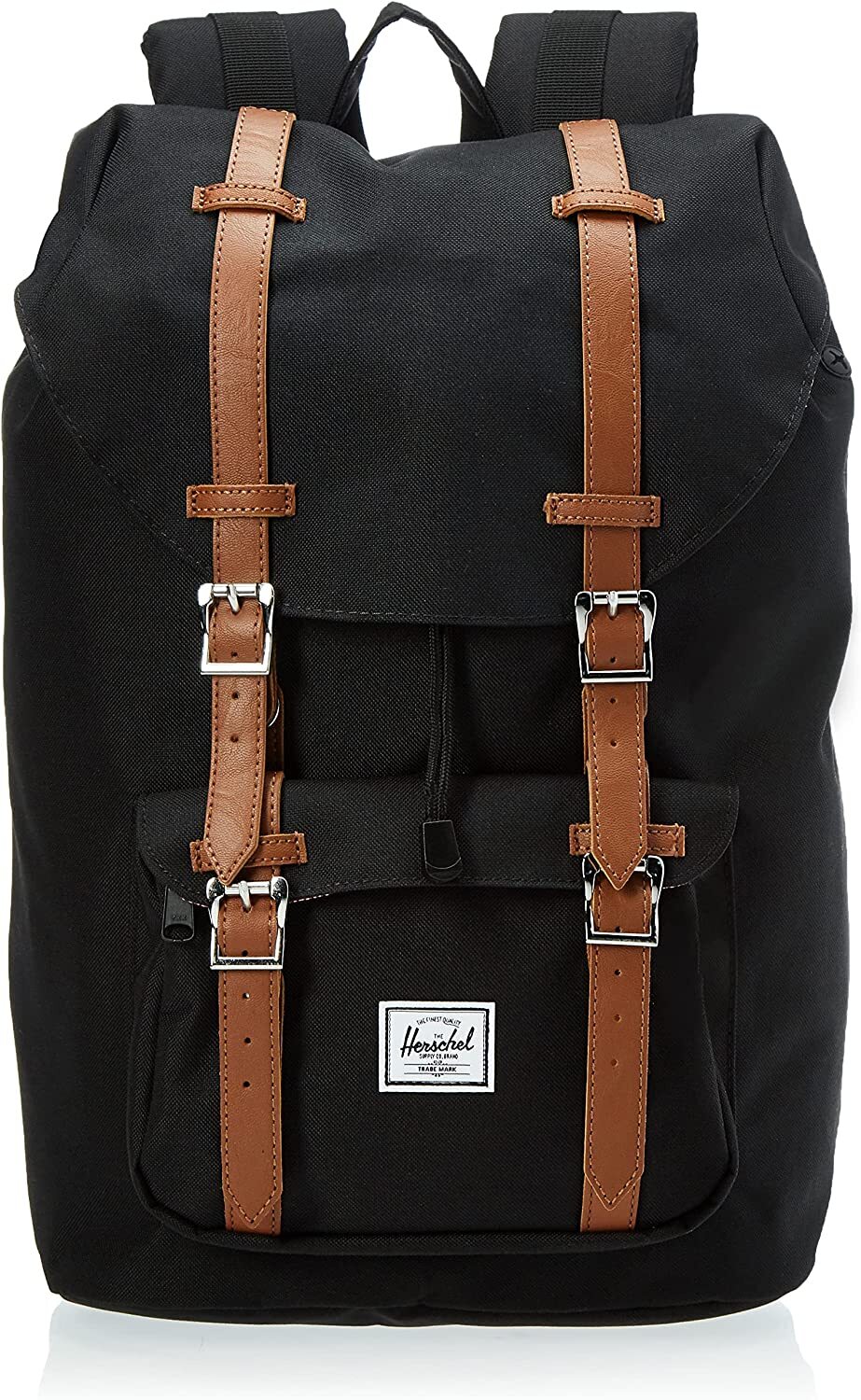 Herschel Little America Laptop Backpack, Mid-volume 17.0L, Black/Tan