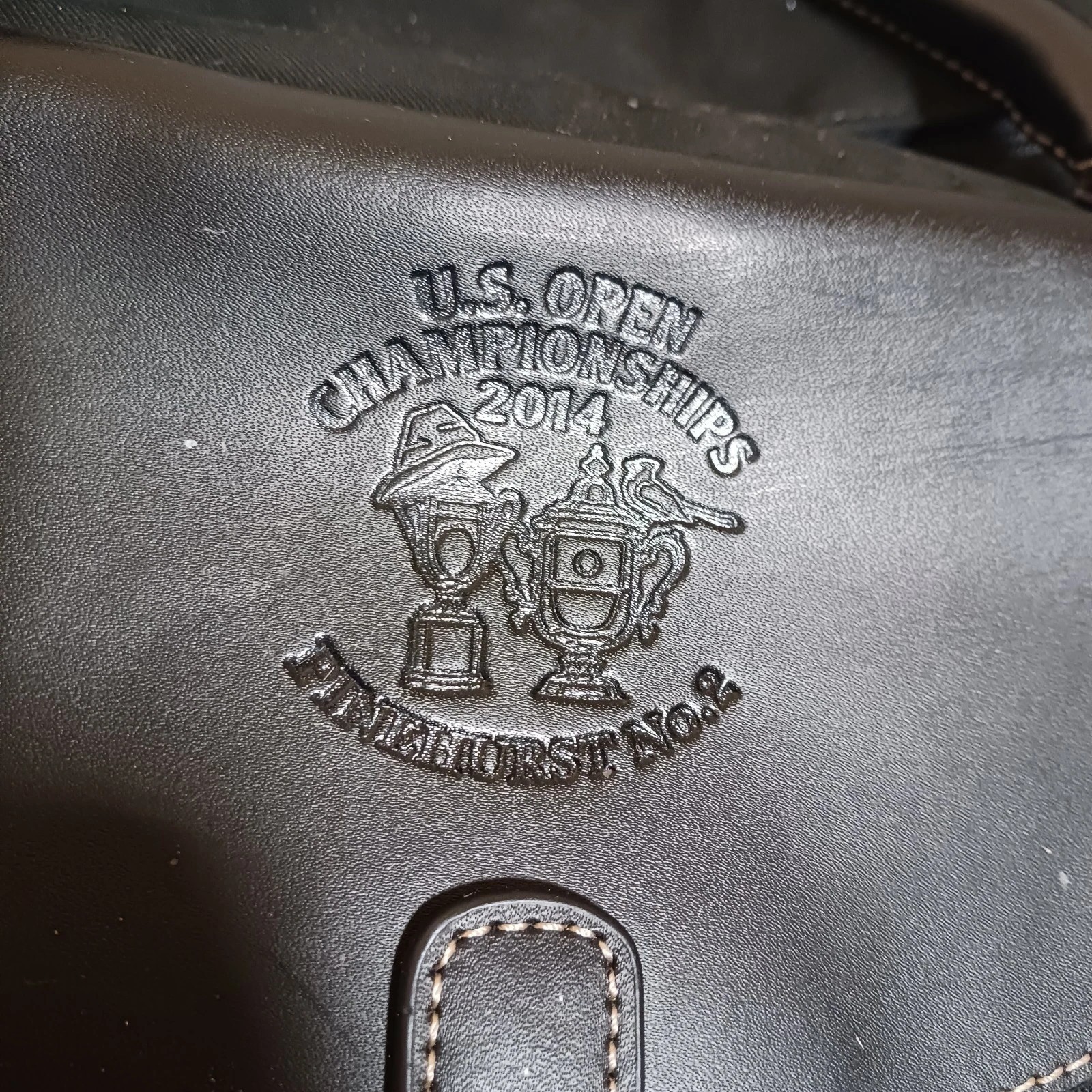 Bellino Leather Overnight Bag Embossed Pinehurst #2 US OPEN 2014 FREE SHIPPING