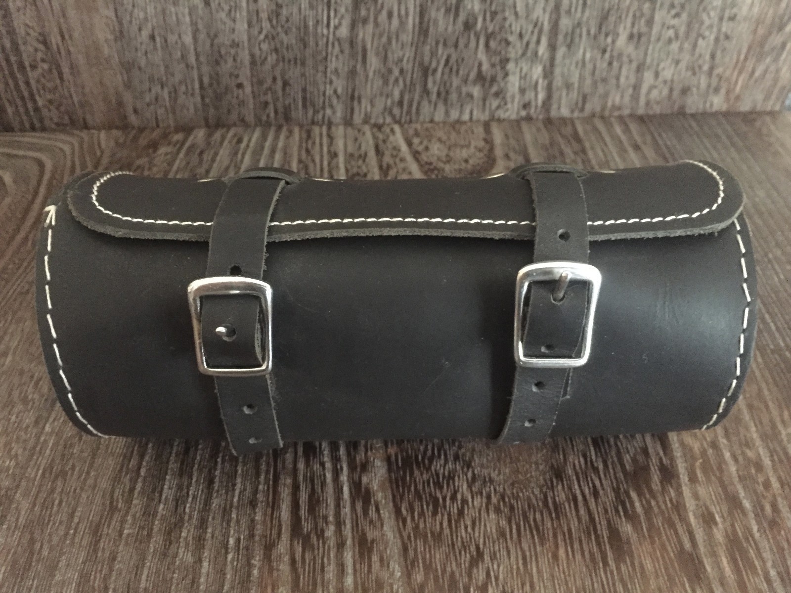 HANDMADE MATTE BLACK BRIDLE LEATHER MENS DESIGNER BIKE BAG TRAVEL GROOMING KIT