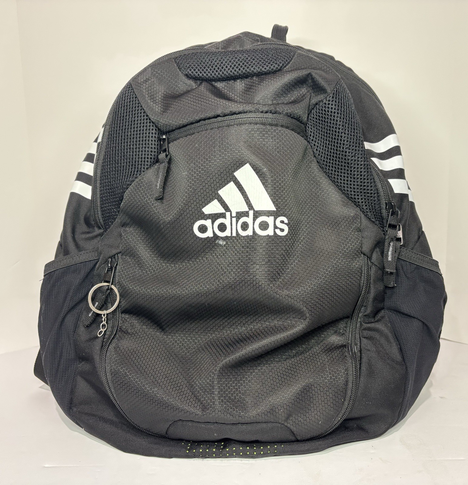 Adidas Backpack Black/White Green Wipe Clean Interior