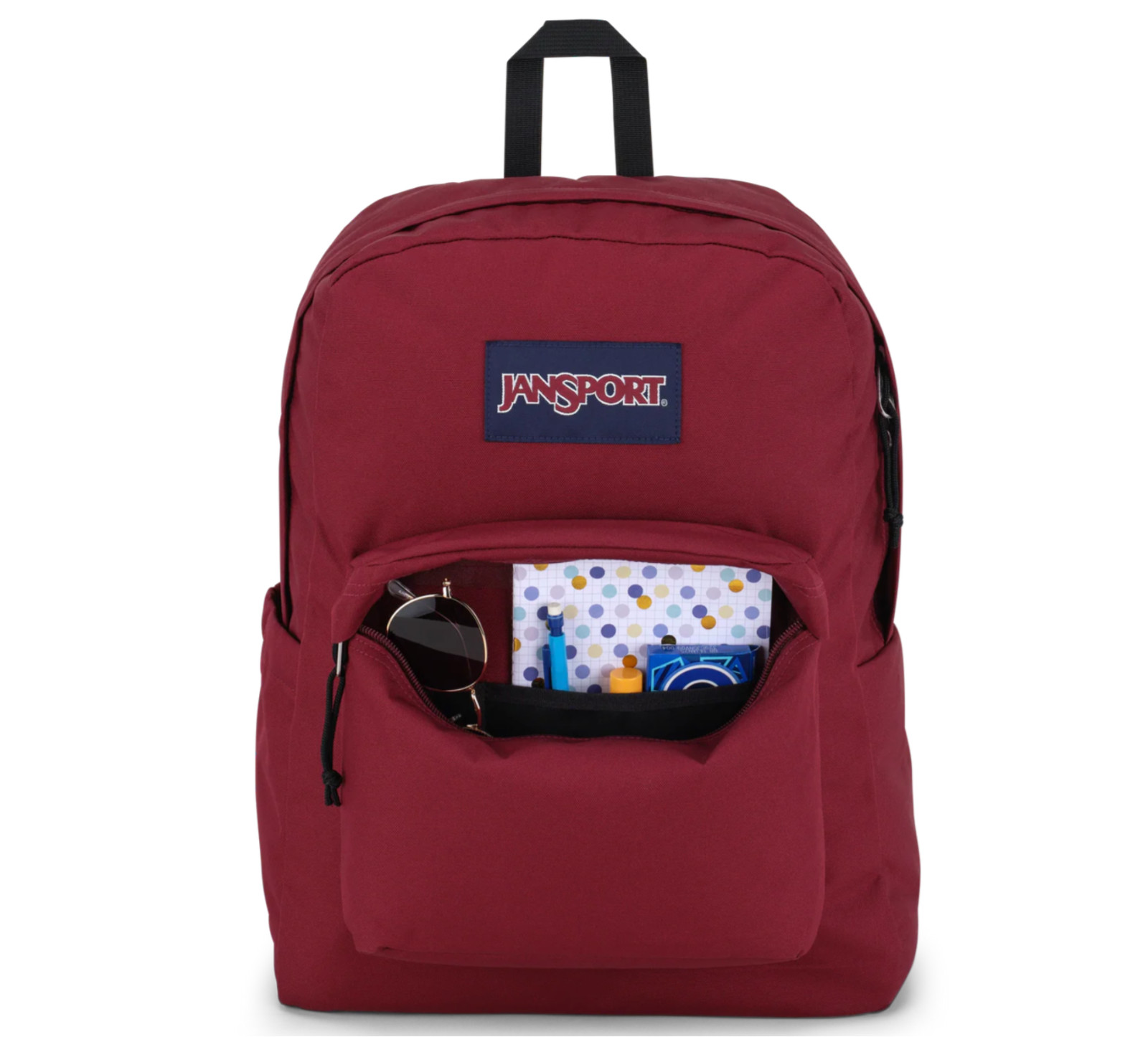 JanSport SuperBreak Plus Backpack Russet Red/Graphite Grey Choose Color