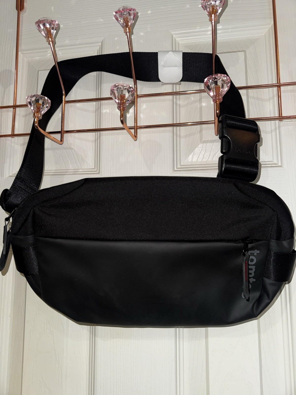 tomtoc Compact EDC Sling Bag – Black Minimalist Crossbody Pack NWT