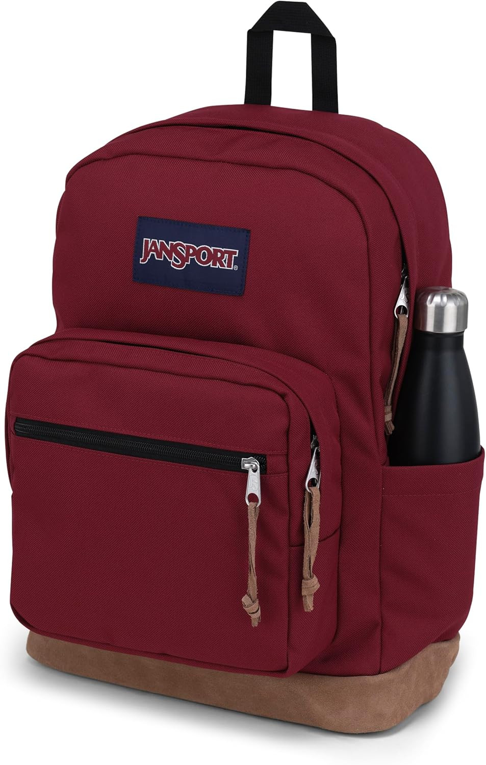 Stylish Red Right Pack Backpack with Padded Laptop Sleeve & Water Bottle Pocket