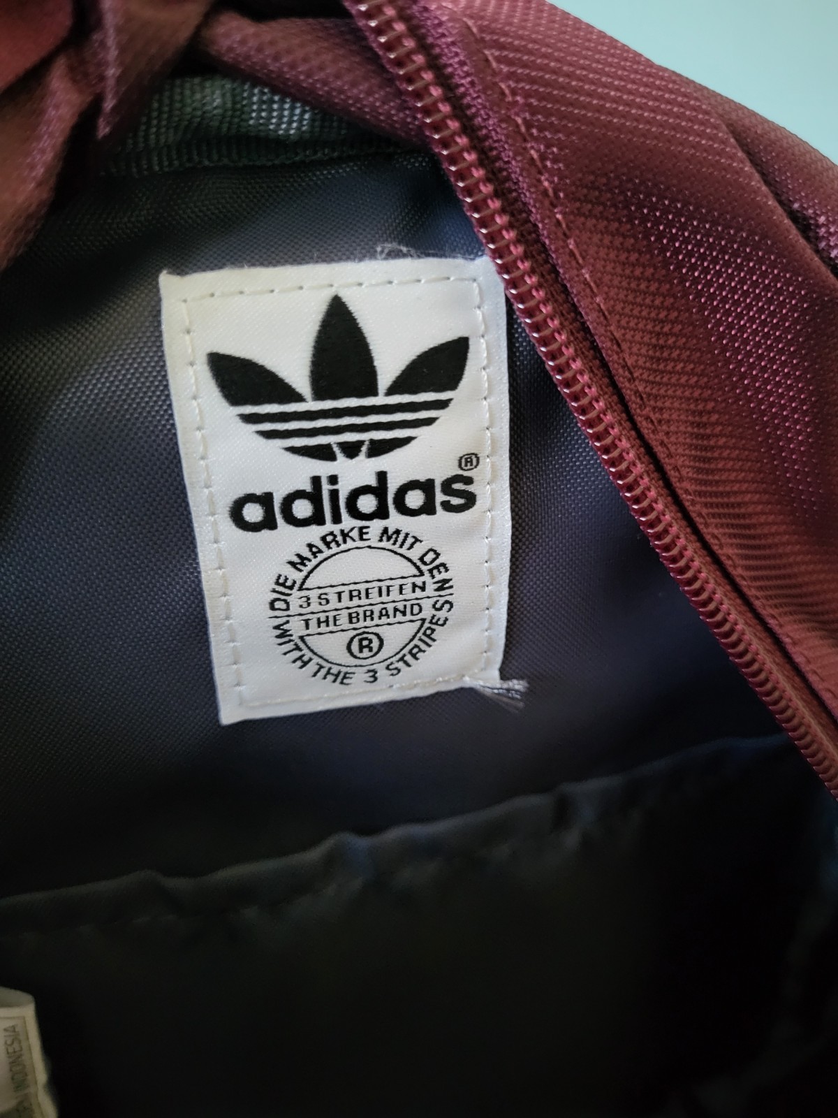 Adidas Maroon Adjustable Mini Backpack Adidas 3 Stripes