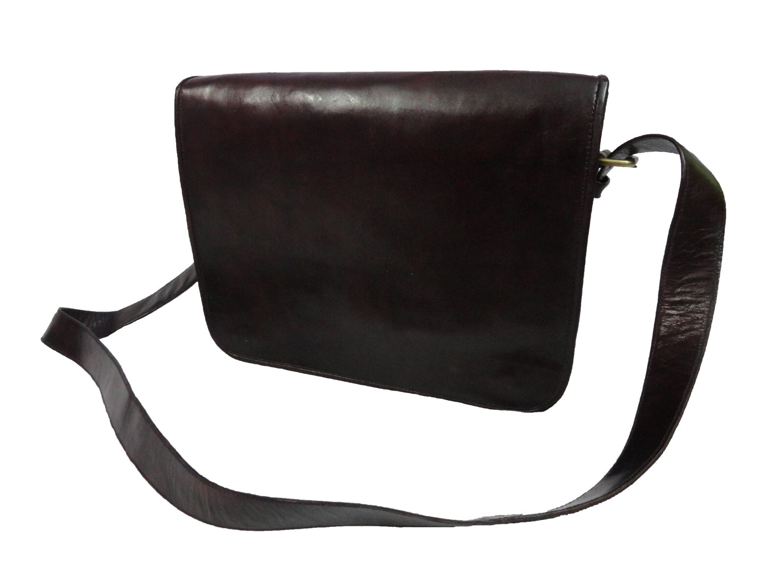 15 In Real Leather Messenger Bag Office School Laptop Satchel Shoulder Bags