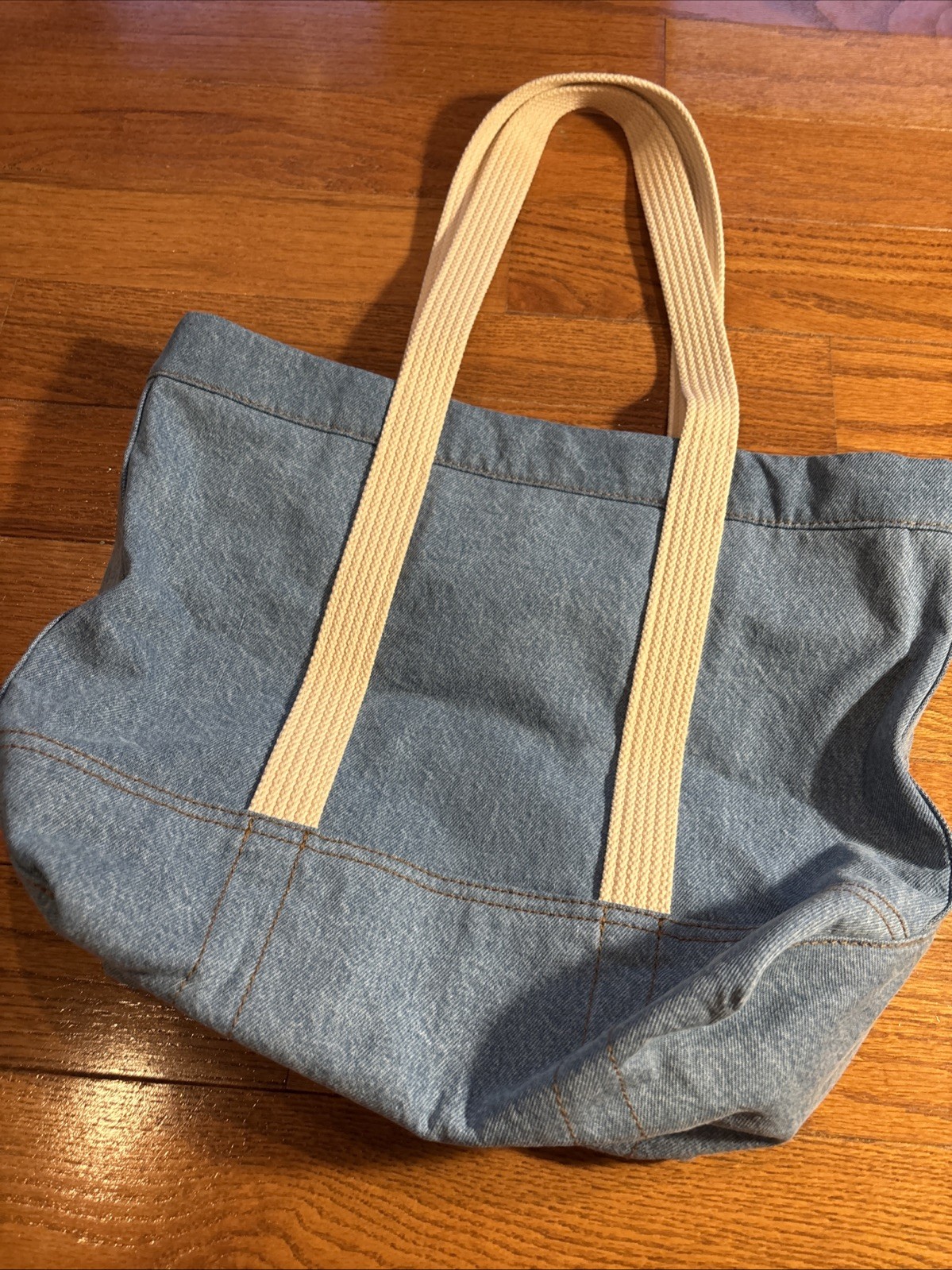 20p New Polo Ralph Lauren Ralph’s Bear in denim jacket Canvas zip Tote denim Bag