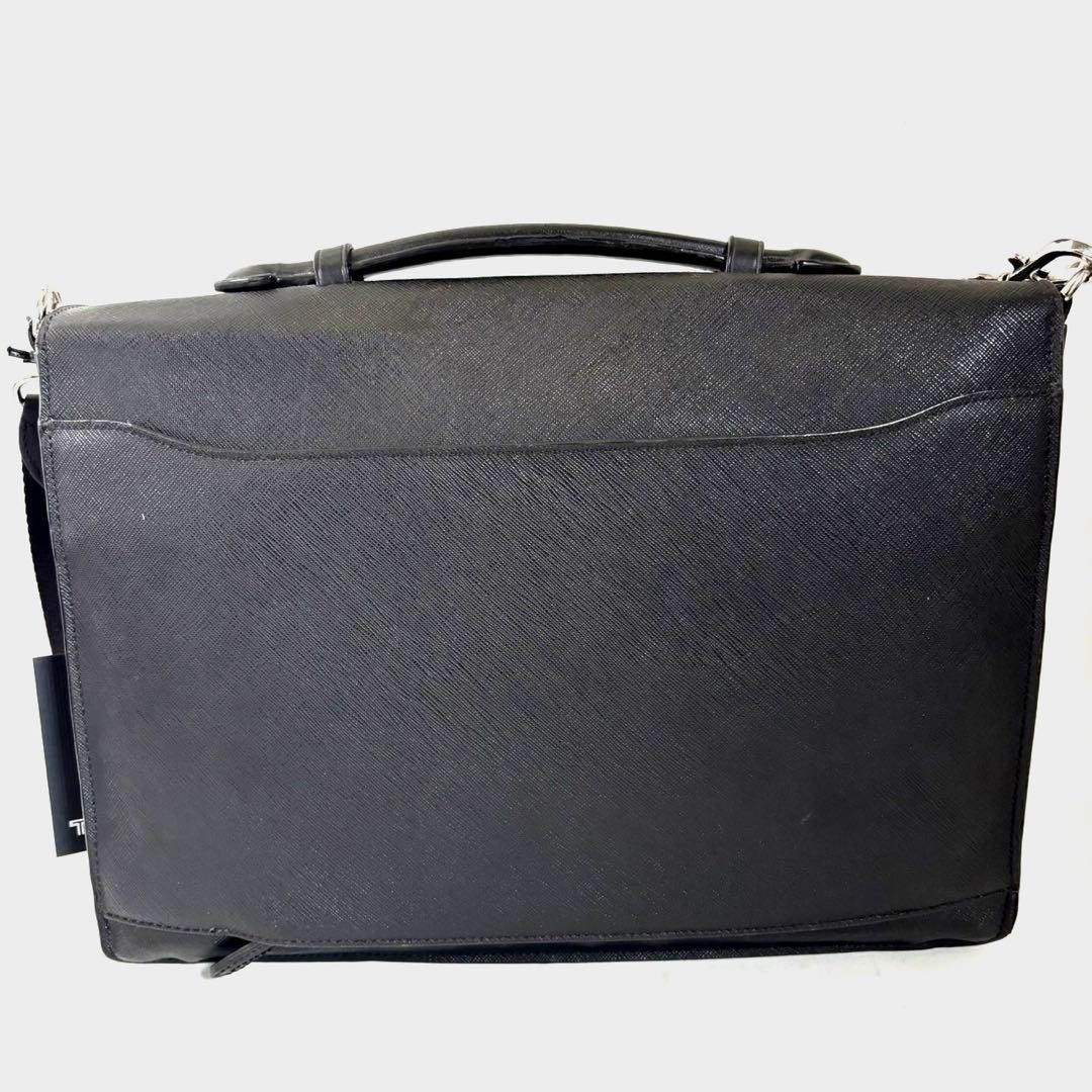 TUMI 073172D2 Business Briefcase 2way Saffiano Leather Black Authentic