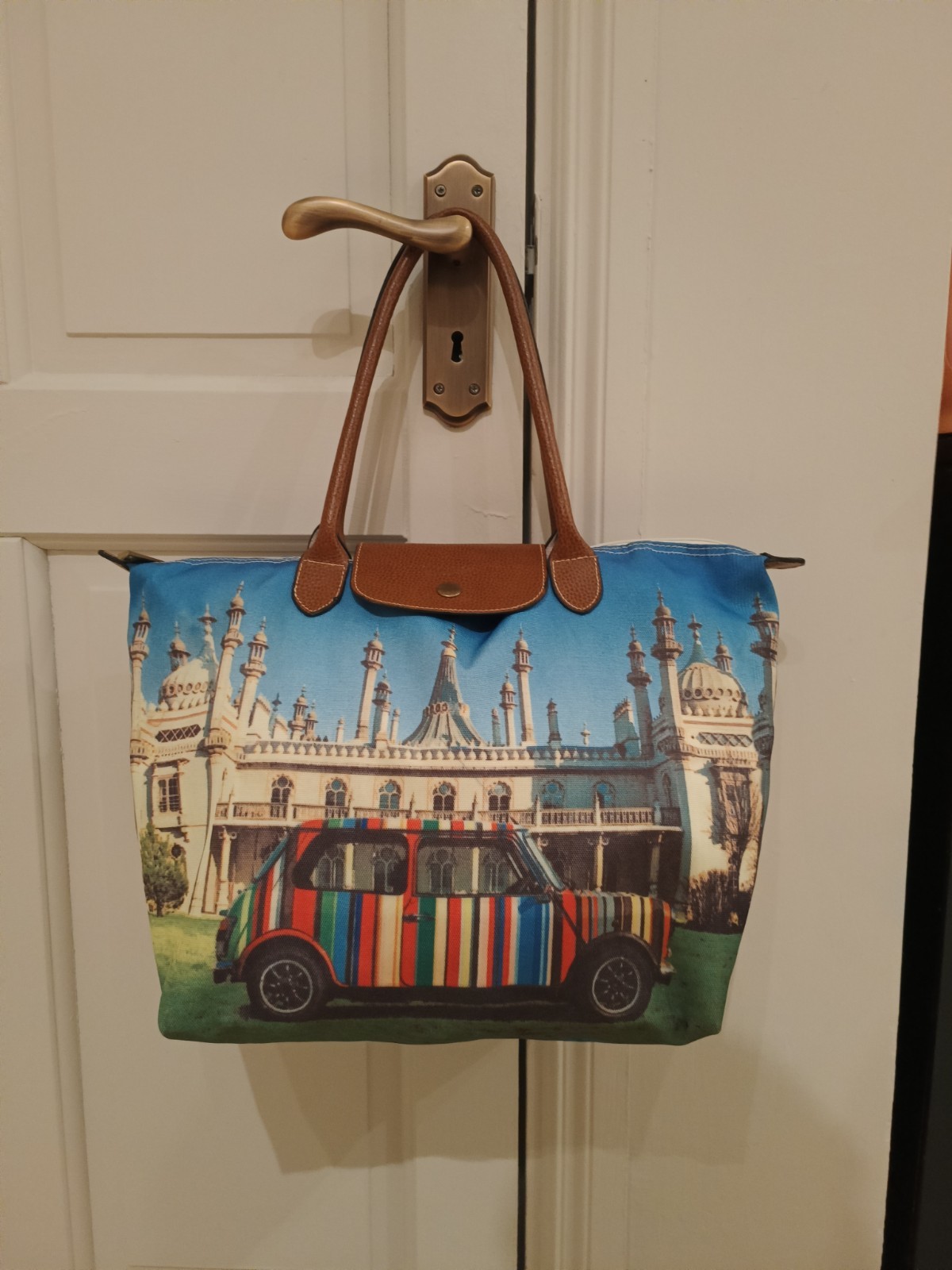 Paul Smith Mini Cooper Brighton Tote Bag Canvas Leather Shoulder Handbag Rare