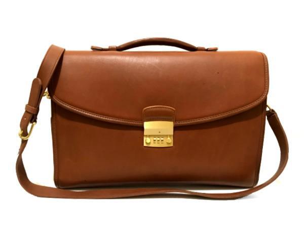 NWT Vintage Coach British Tan Classic Retro Portfolio Briefcase Satchel Bag RARE