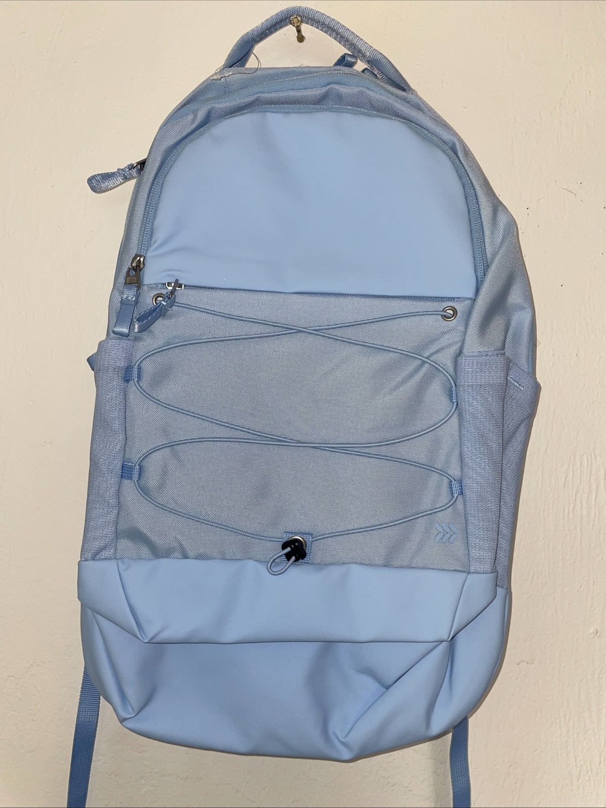 All In Motion Blue Book Bag Backpack Adjustable Straps Pockets Zipper New