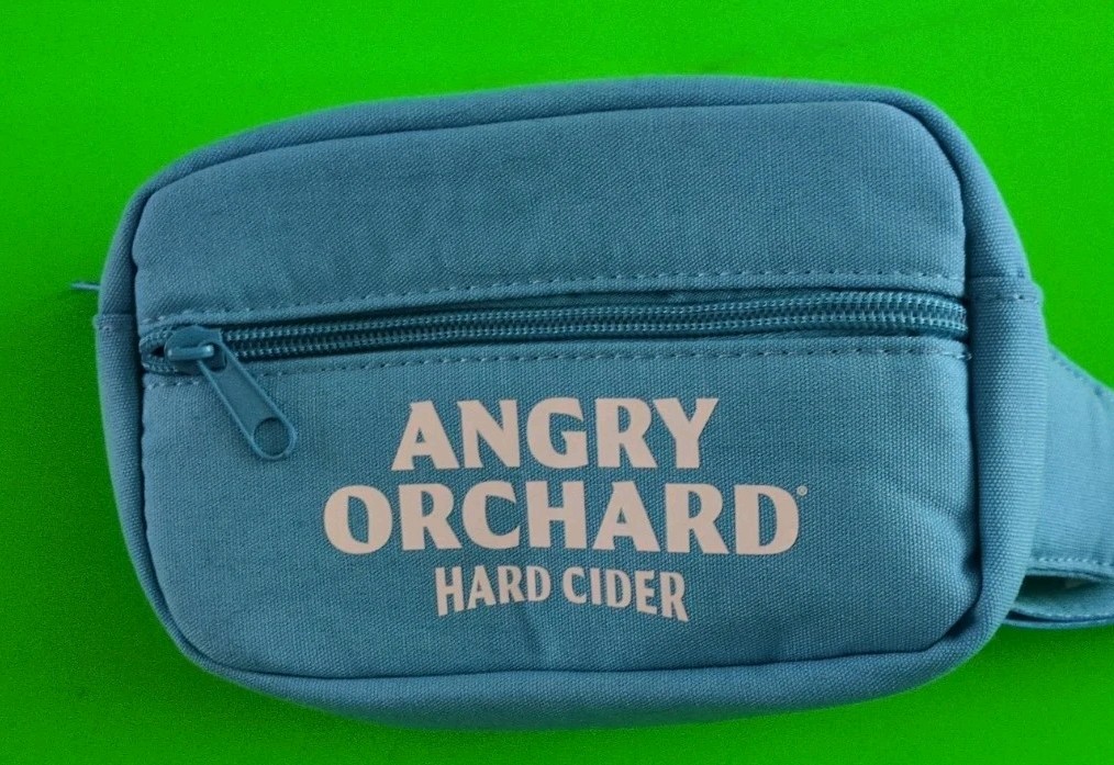 Angry Orchard Hip Fanny Pack Light Blue White Adjustable Promo Bag New Logo