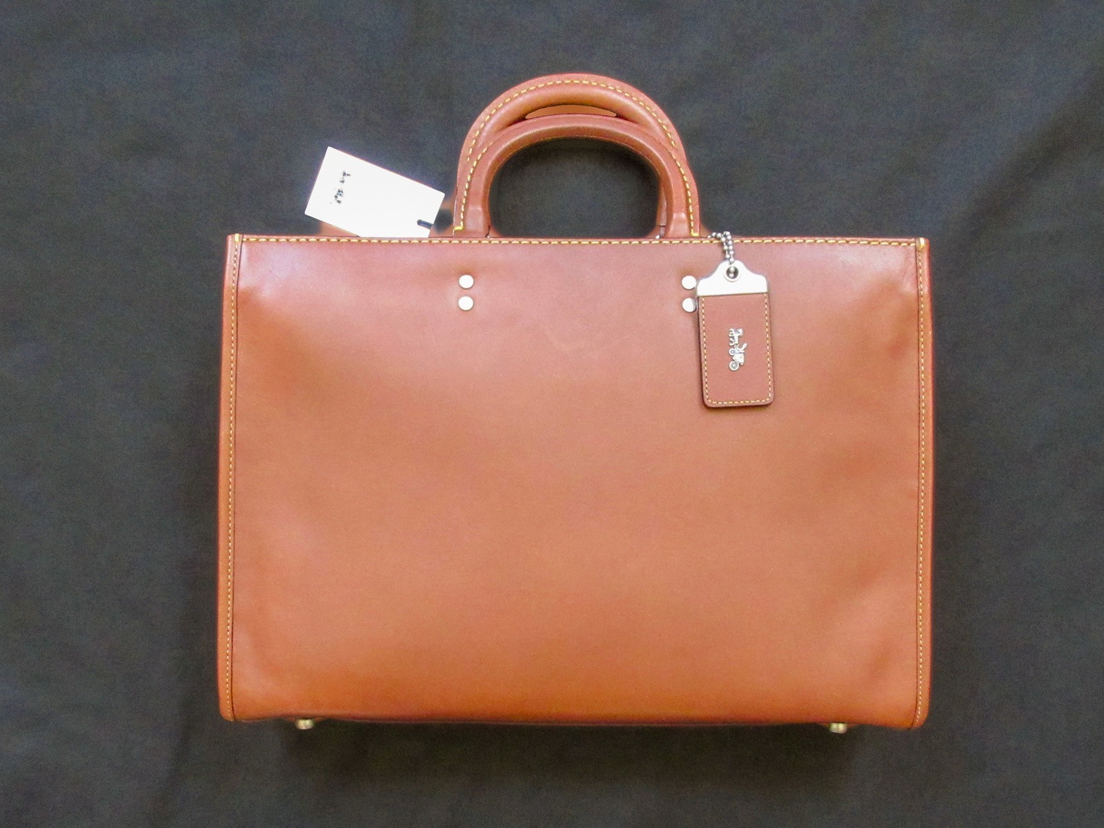 NWT Coach 1941 Rogue Briefcase 11647 Dark Sienna Vintage Glovetanned Leather