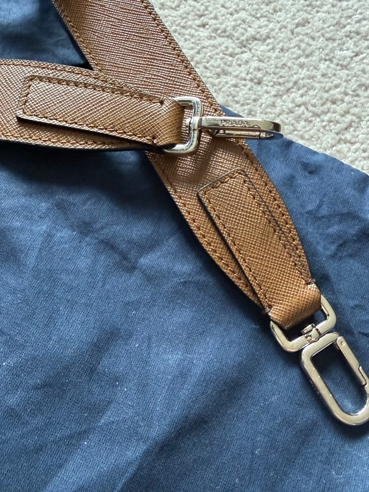 Prada Brique Saffiano Leather Brown Crossbody Bag 2VH069