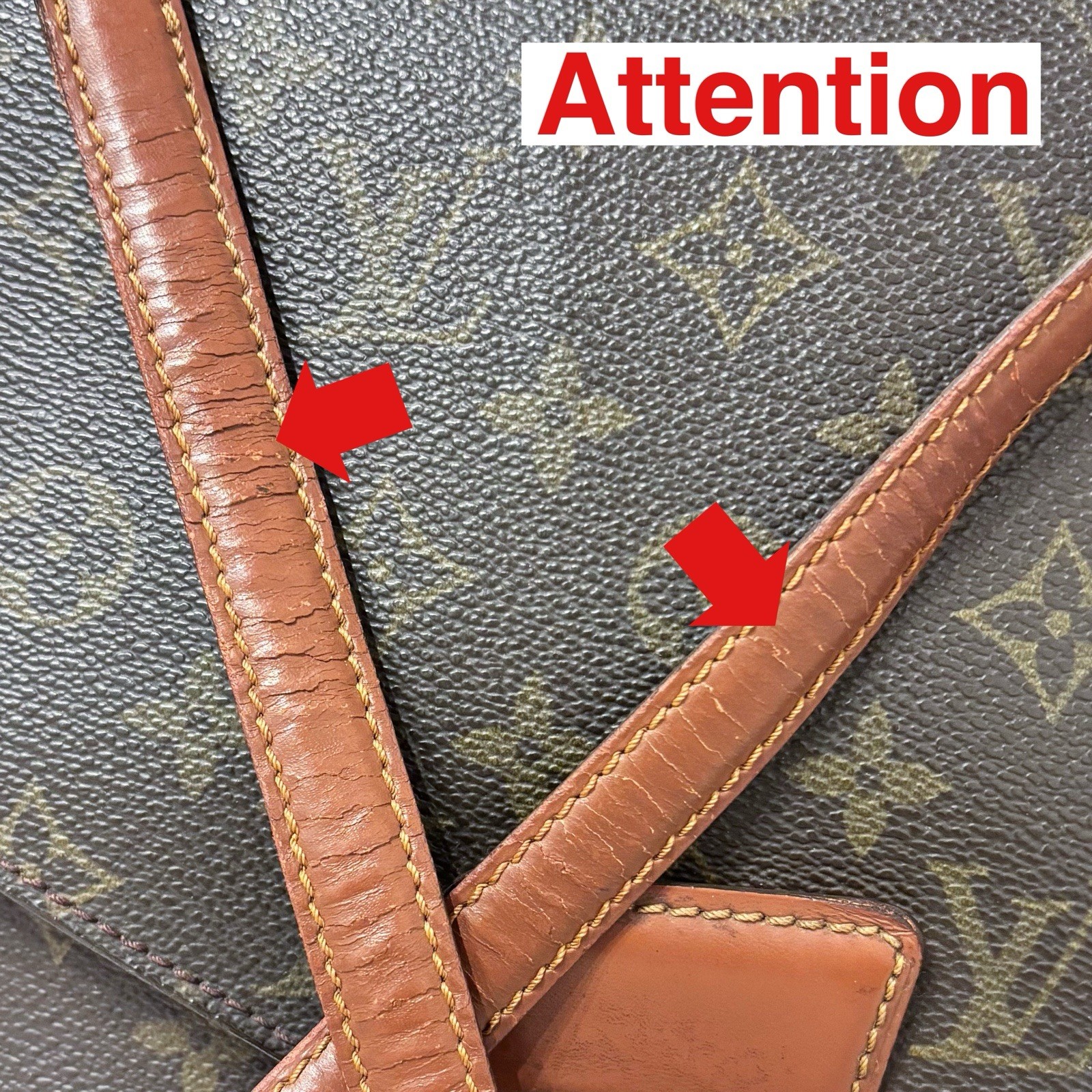 Louis Vuitton Briefcase Monogram Business Bag Crossbody Authentic