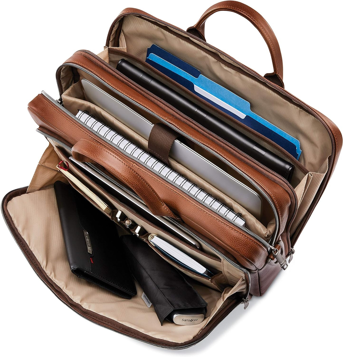 Classic Leather Toploader Briefcase