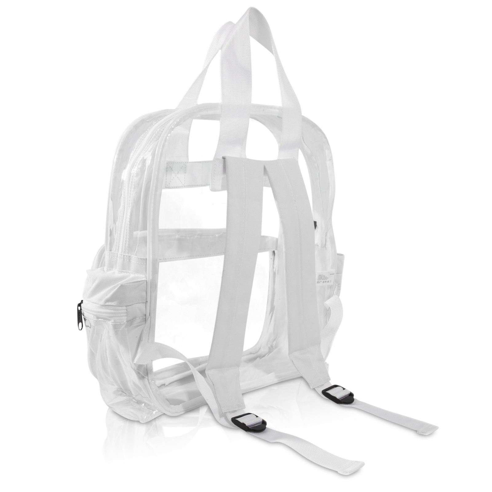 DALIX Clear Backpack School Pack See Through Bag in White Free Shipping