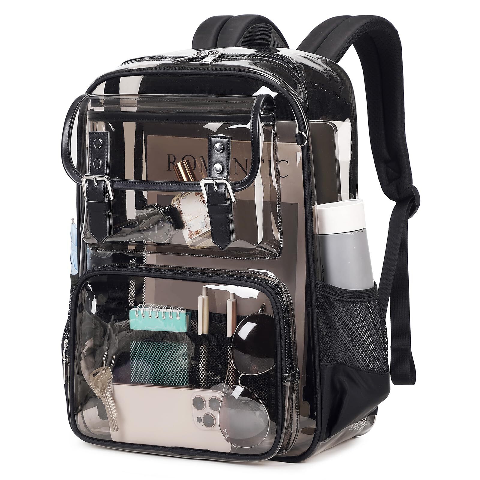 Clear Backpack Heavy Duty PVC Clear Bookbag Transparent Backpack See Through …