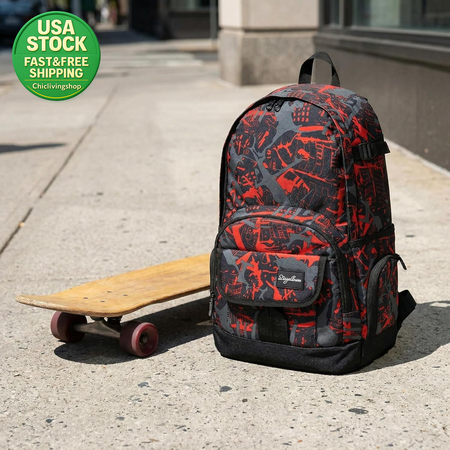 School Backpack Lightweight College Travel Bag Laptop Compartment