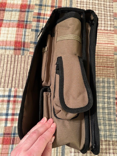 Duluth Trading Company Large Brown and Black Canvas Messenger Bag NWD
