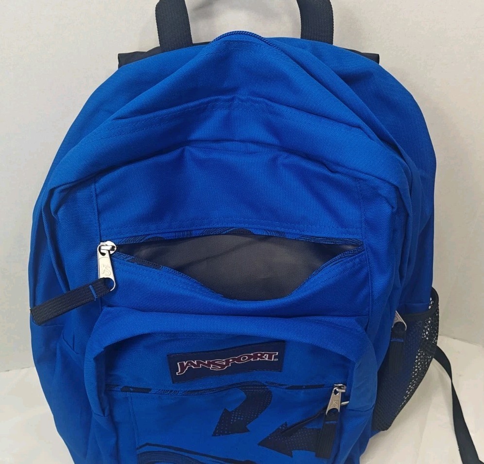 JanSport Big Student Backpack Royal Blue DJ Turntable Graphic Pack TDN7 T475 New