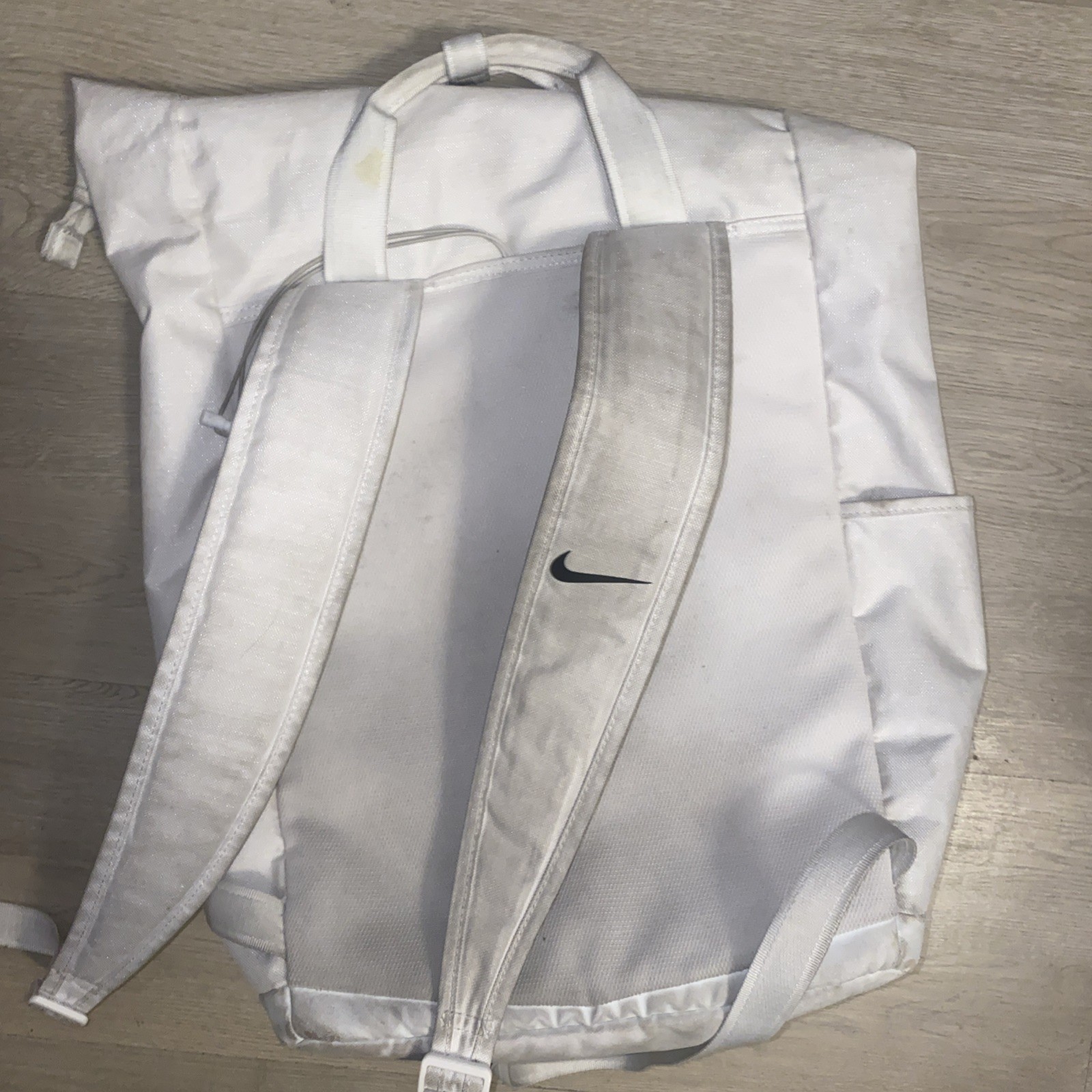 Nike Radiate Backpack Bag White Orange Pink Tote Roll Top Design Pockets