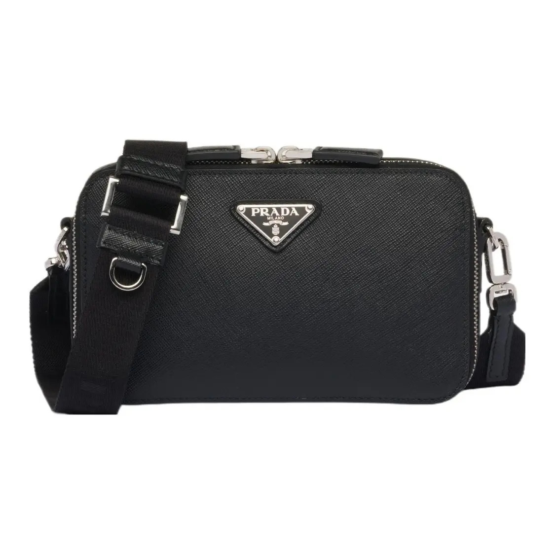 PRADA Brique Leather Crossbody bag Men’s 7.5×1.4×4.5 in