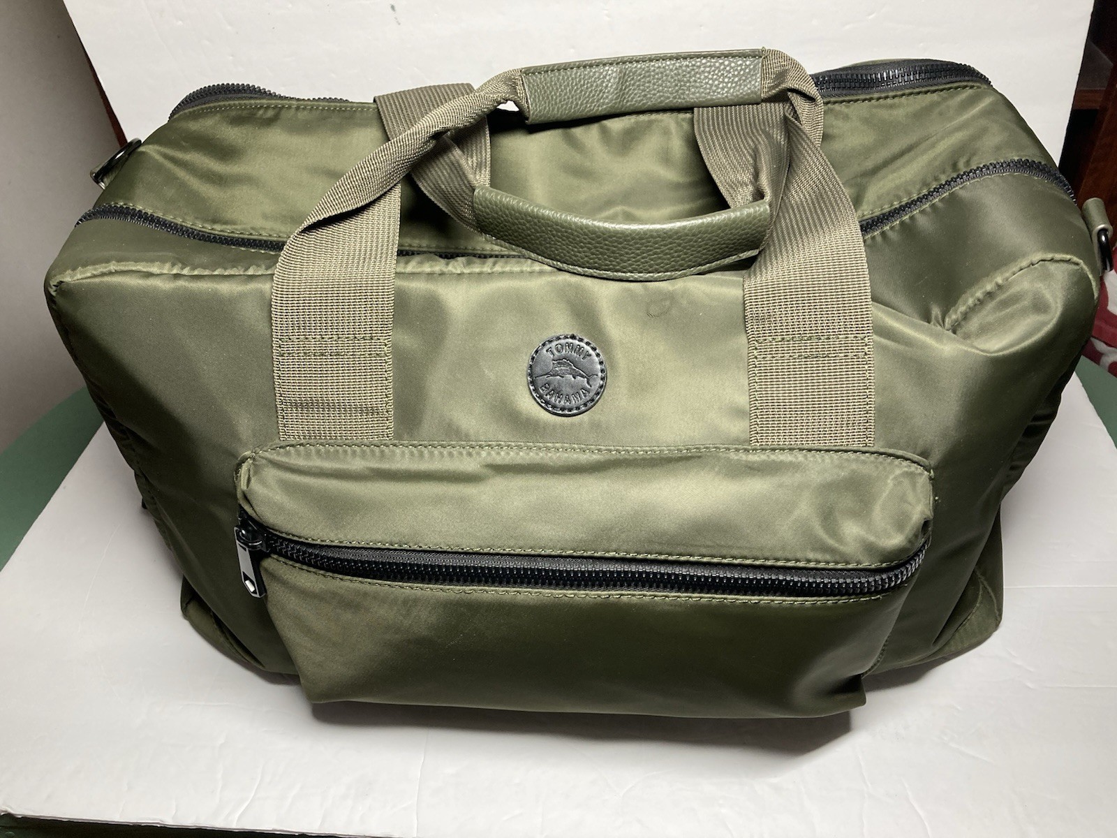 Tommy Bahama Polyester Multi Compartments Duffle Bag 20x12x12 Green Color