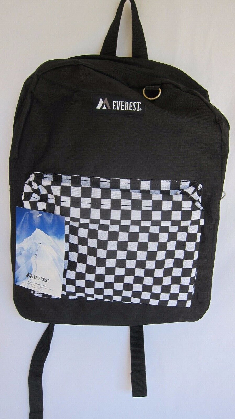 Everest Classic Color Block Backpack B/W Checker/Camouflage-Orange/Blue-Green