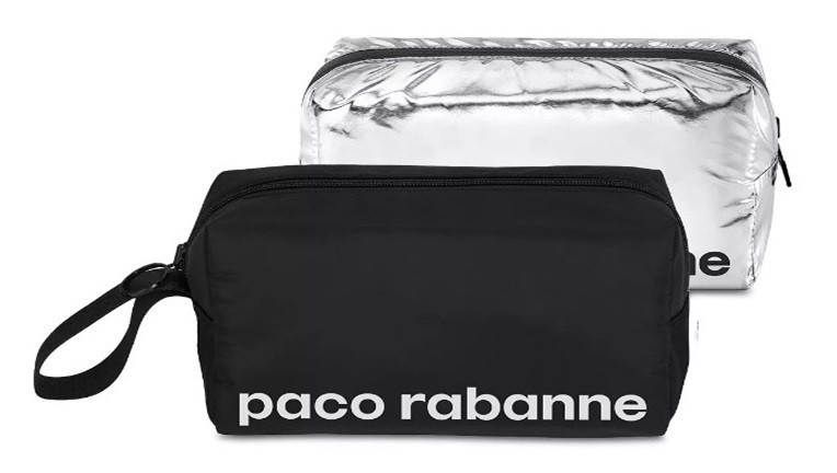 PACO RABANNE Unisex REVERSIBLE Toiletry BAG Makeup Pouch TRAVEL Case NWT
