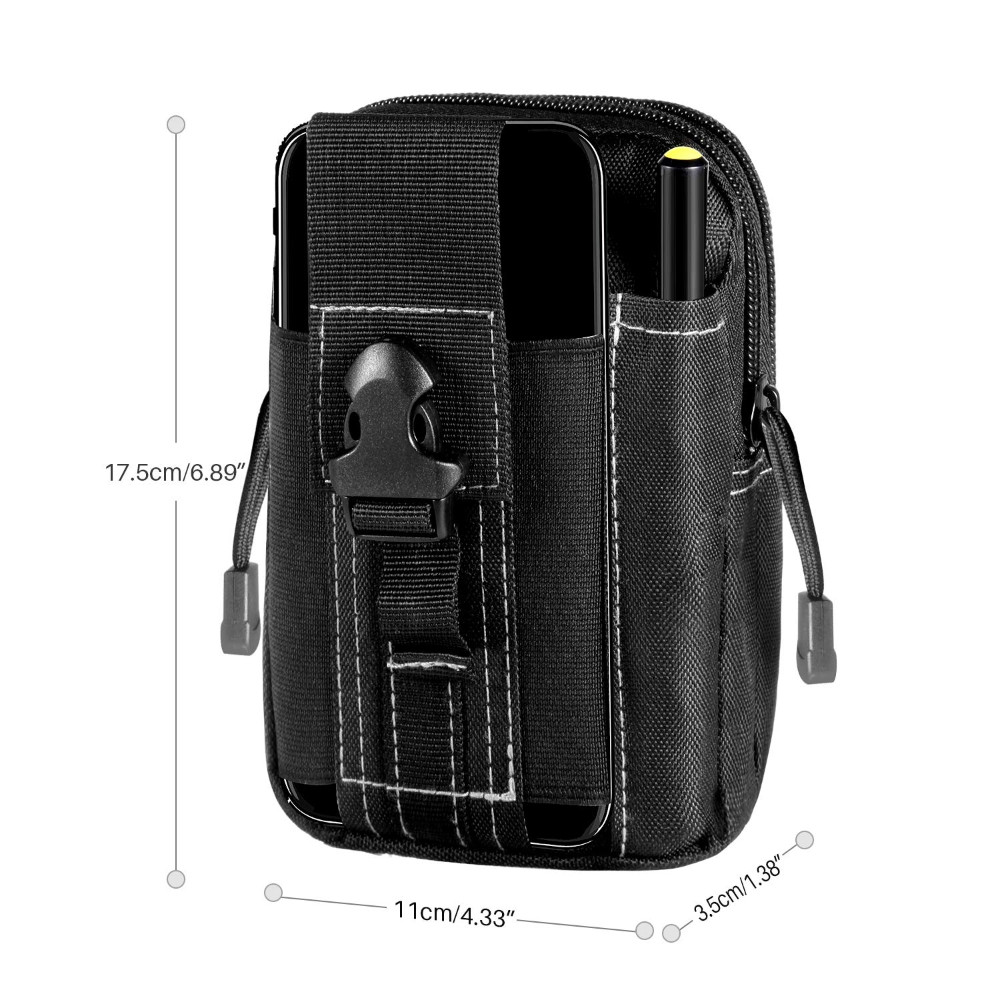 Tactical Molle Pouch EDC Multi-purpose Belt Waist Pack Bag Utility Phone Pocket