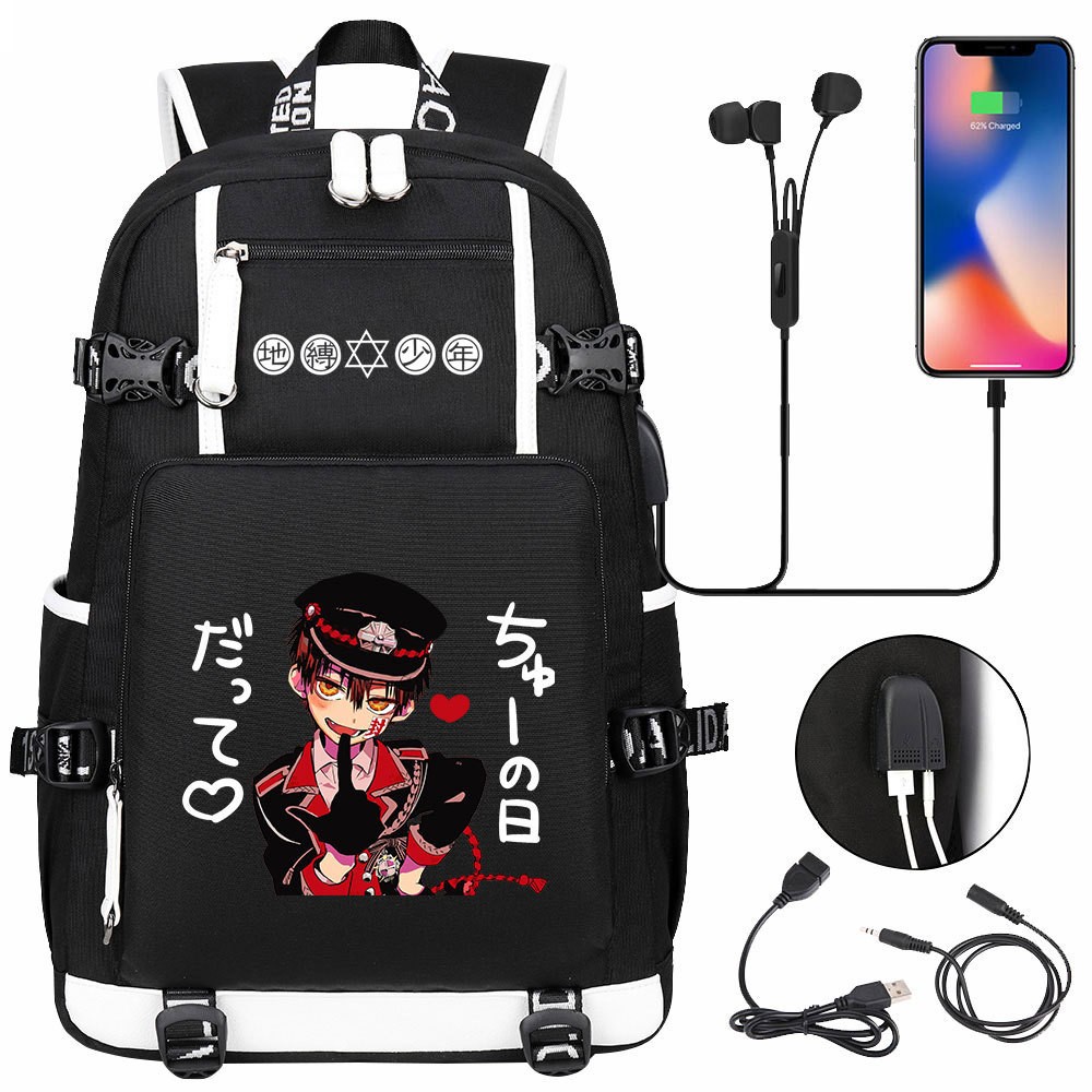 New Anime Cloud USB Laptop Backpack for Teens/ Students, School & Travel Daypack