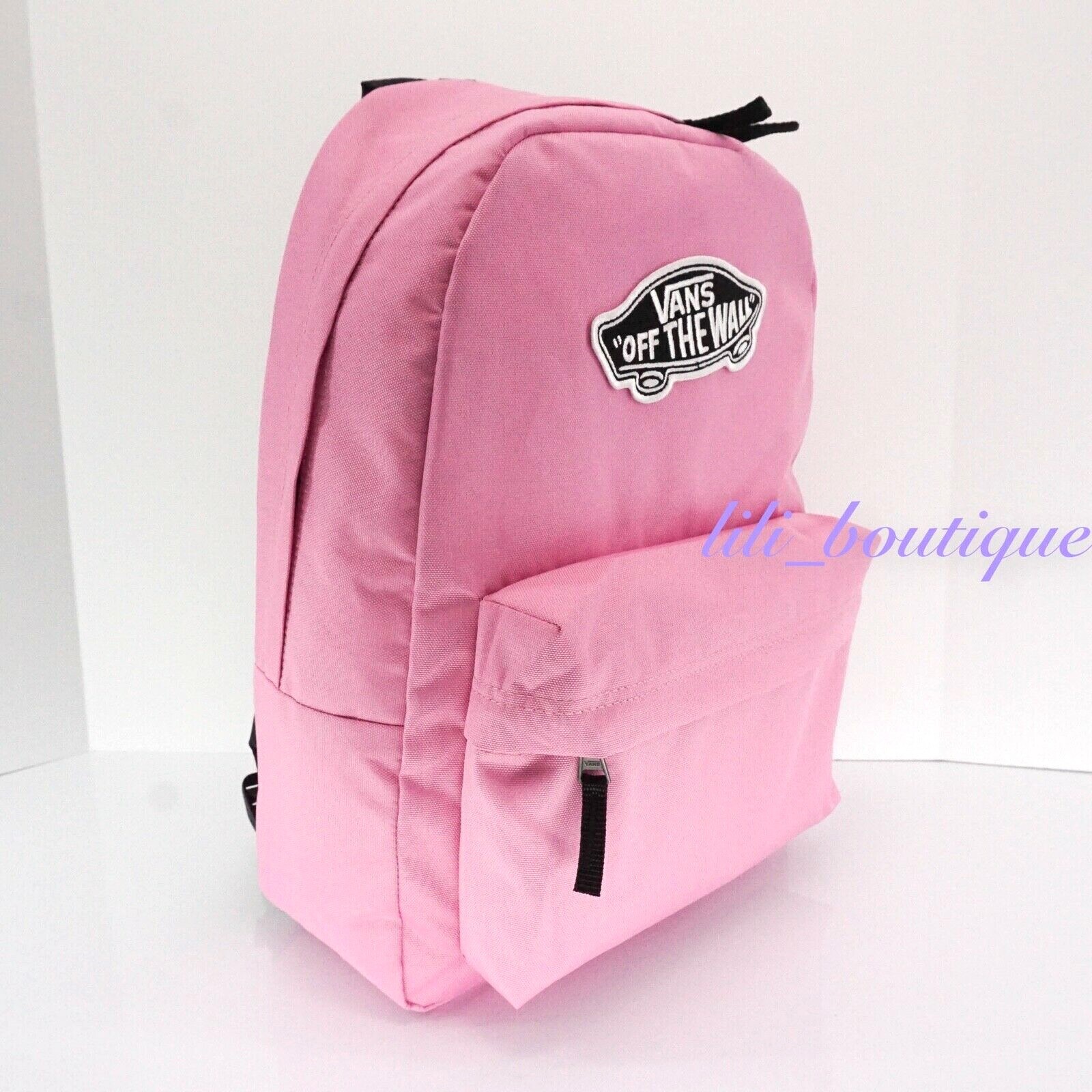 NWT Vans Realm Backpack School Laptop Travel Bag VN0A3UI6UNU Pink Black White 36