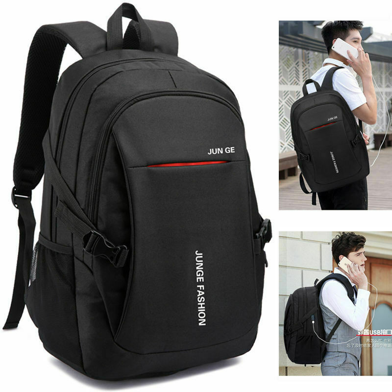 New Fashion Men Black School Backpack Satchel Laptop Casual Travel Bag A