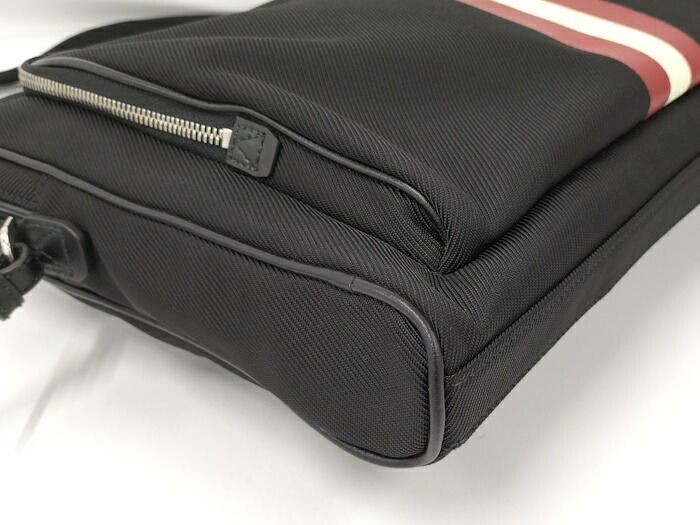 BALLY Authentic Briefcase 2Way Business Bag Nylon Canvas Black 37×29cm